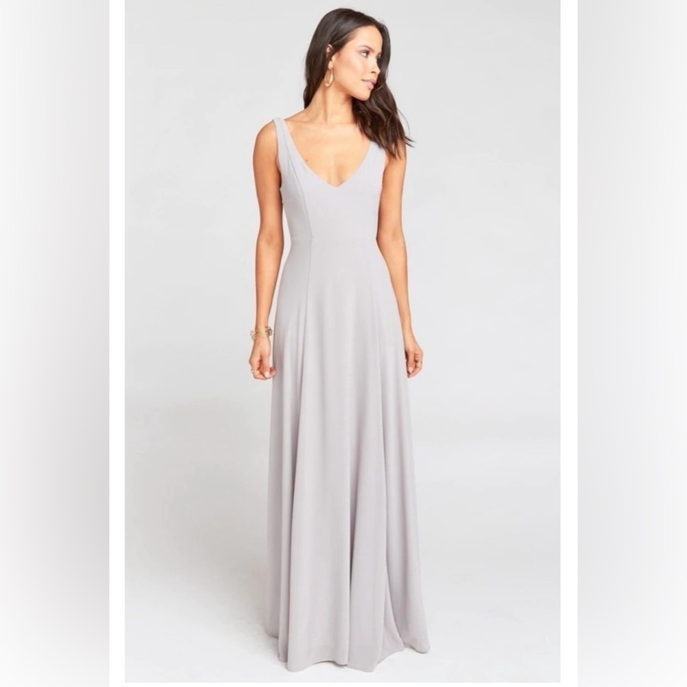 Show Me Your MuMu Jenn Maxi Dress, Dove Grey, NWT